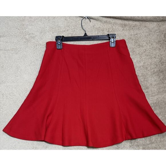NWT LAUREN Ralph Lauren Skater Red Skirt 8 Lined Preppy Holiday Fit & Flare - Picture 2 of 8
